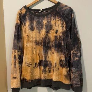 Umgee Gunmetal Shirt Tye Dye Long Sleeve New